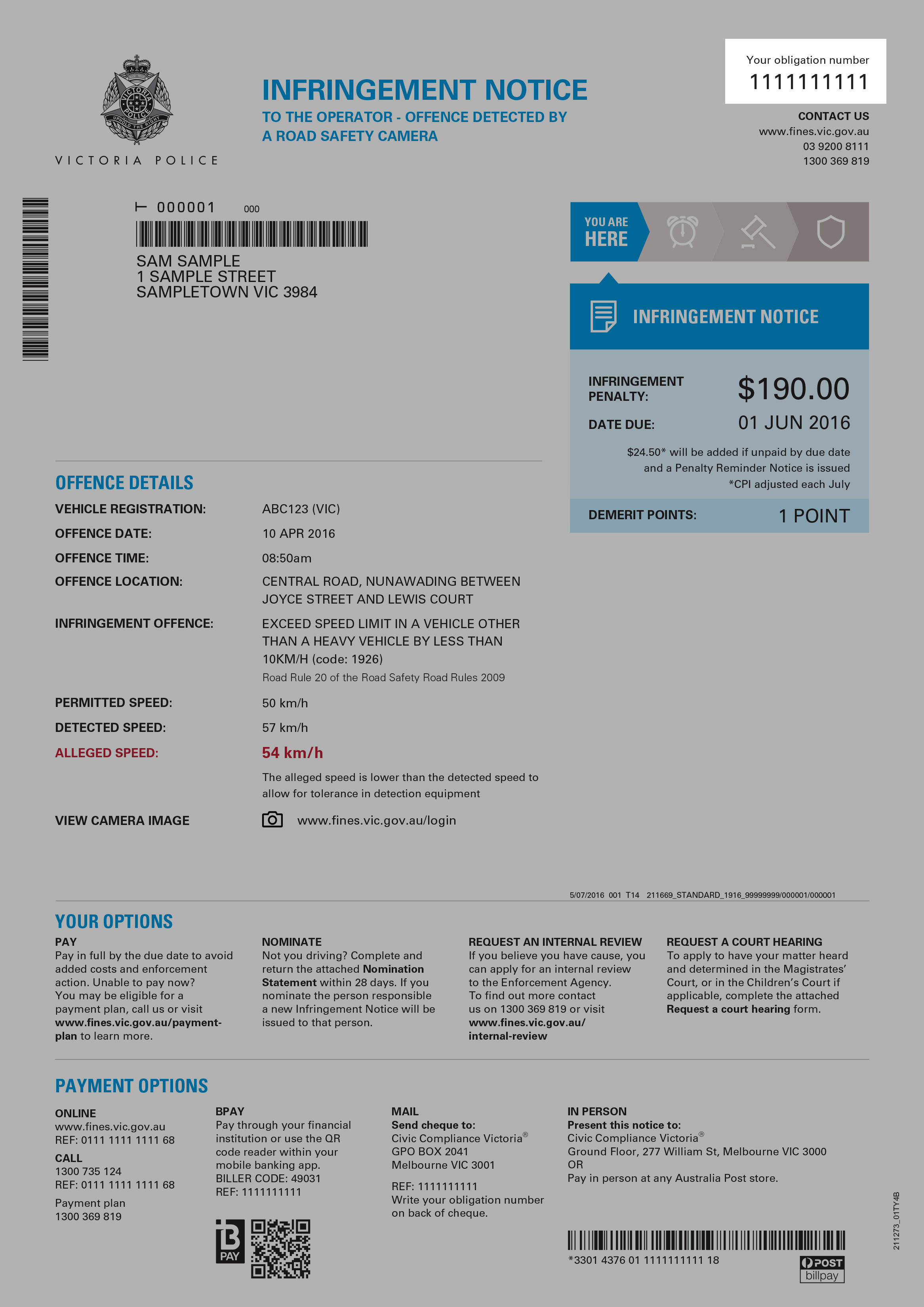 Letter Reference Number Sample